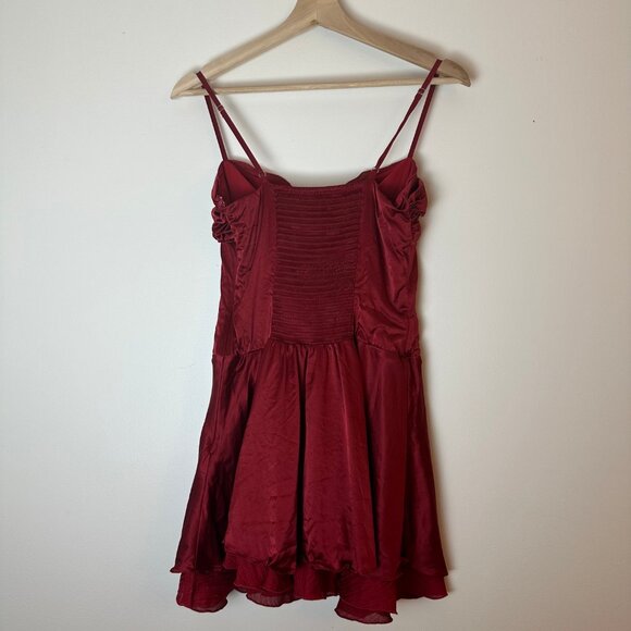 Reformation Ursula Red Silk Dress - Picture 5 of 10